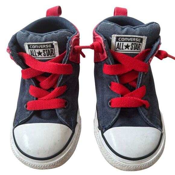 Converse All Star Chuck Taylor High Top Blue, Red, White 8 - Picture 3 of 7